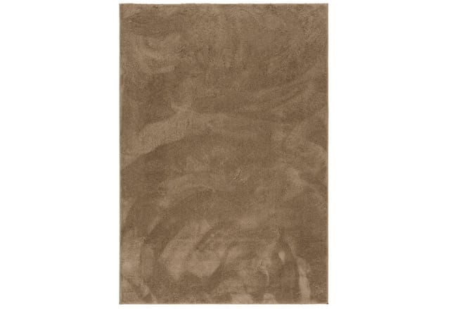 Pergamon Luxus Super Soft Hochflor Langflor Teppich Silky Taupe 80x150cm