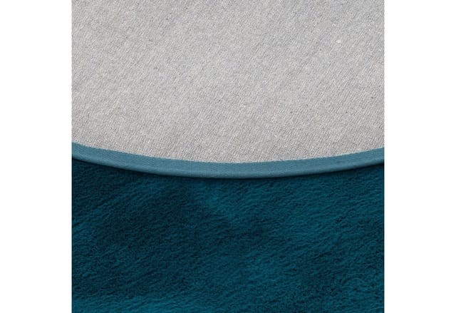 Pergamon Luxus Super Soft Fellteppich Plush Rund Petrol 80x80cm