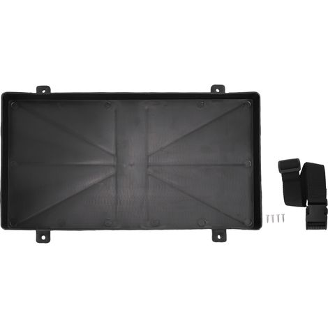 12-v-marinebatteriekasten Für Boote, Wohnmobile Und Anhänger – Schwarzes Abs, 330 X 184 Mm Mit Befestigungsband