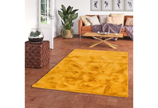Pergamon Luxus Super Soft Fellteppich Plush Curry 60x90cm