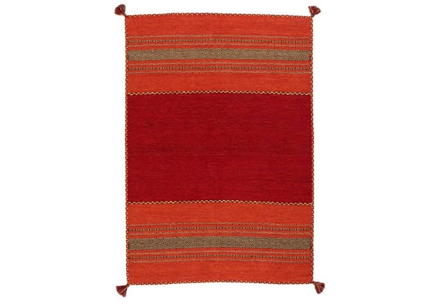 Pergamon Natur Teppich Kelim Navarro Rot 70x140cm