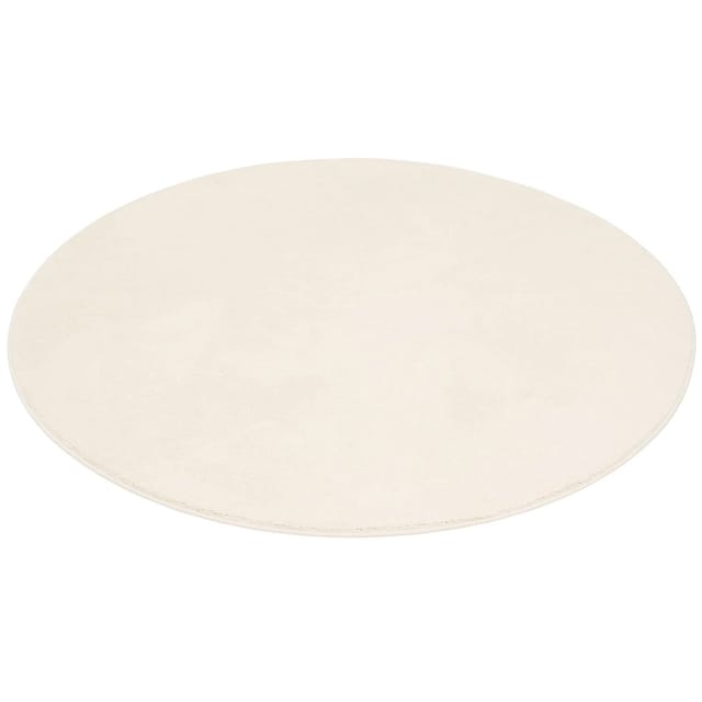 Pergamon Luxus Super Soft Hochflor Teppich Melia Rund Creme 200x200cm