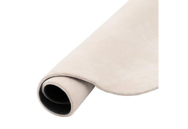 Pergamon Luxus Super Soft Fellteppich Pearl Rund Beige 120x120cm