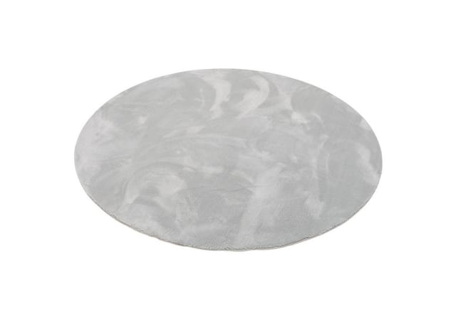 Pergamon Luxus Super Soft Fellteppich Pearl Rund Grau 120x120cm