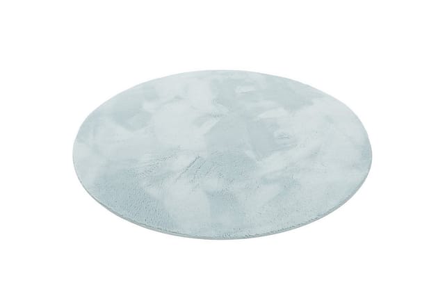 Pergamon Luxus Super Soft Fellteppich Pearl Rund Blau 120x120cm