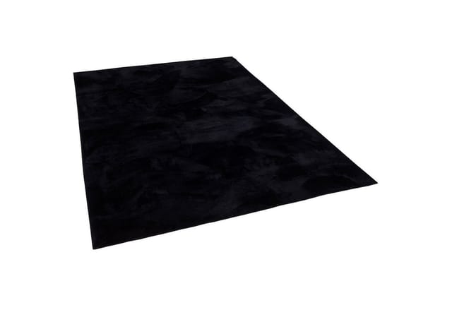 Pergamon Luxus Super Soft Fellteppich Pearl Schwarz 80x150cm