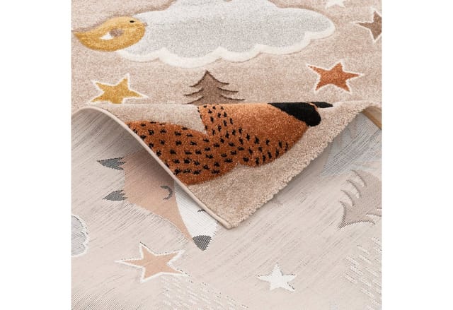 Pergamon Kinder Teppich Maui Kids Fuchs und Bär Braun 140x200cm