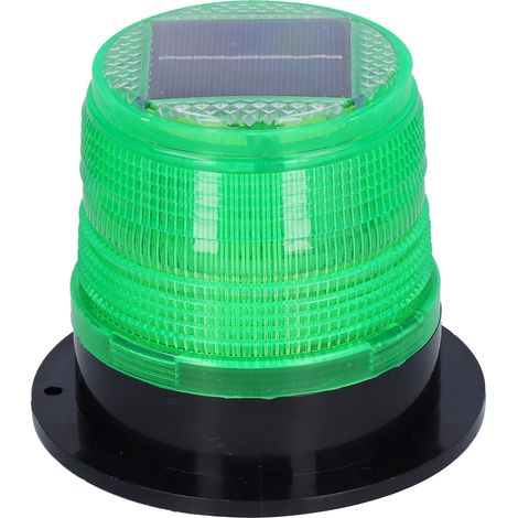 Blinkende, Solarbetriebene Led-ampel Mit Magnetfuß Für Baustellen Und Verkehr – Grün
