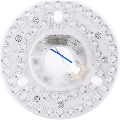 Led-austauschset Für 12,5 Cm Deckenventilator – 18 W, 3 Farbtemperaturen (3000 K/4000 K/6000 K), Dimmbar, Magnetisch