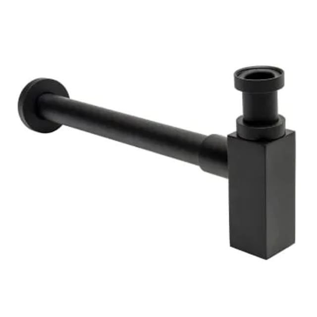 Kronenbach Design-Siphon Quara 2.0 Black eckig in Schwarz Matt