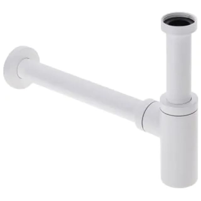 Kronenbach Design-Siphon rund Lima 2.0 White Universalanschluss 1 1/4 Zoll in Weiß Matt