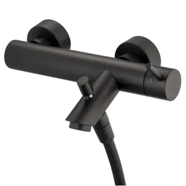 Kronenbach Wannenfüllbatterie Lima 2.0 Black Aufputz in Schwarz Matt