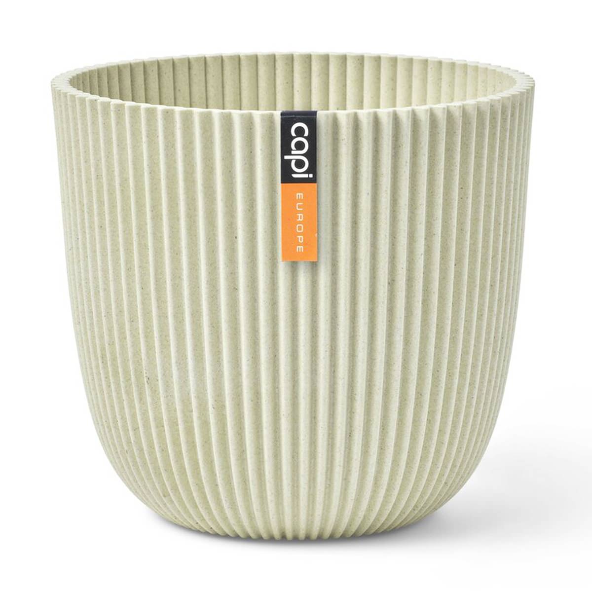 Capi Europe Übertopf Groove Kugel Beige Ø 21,5 - Kunststoff