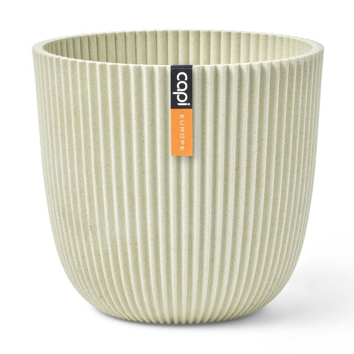 Capi Europe Übertopf Groove Kugel Beige Ø 25 Cm - Kunststoff