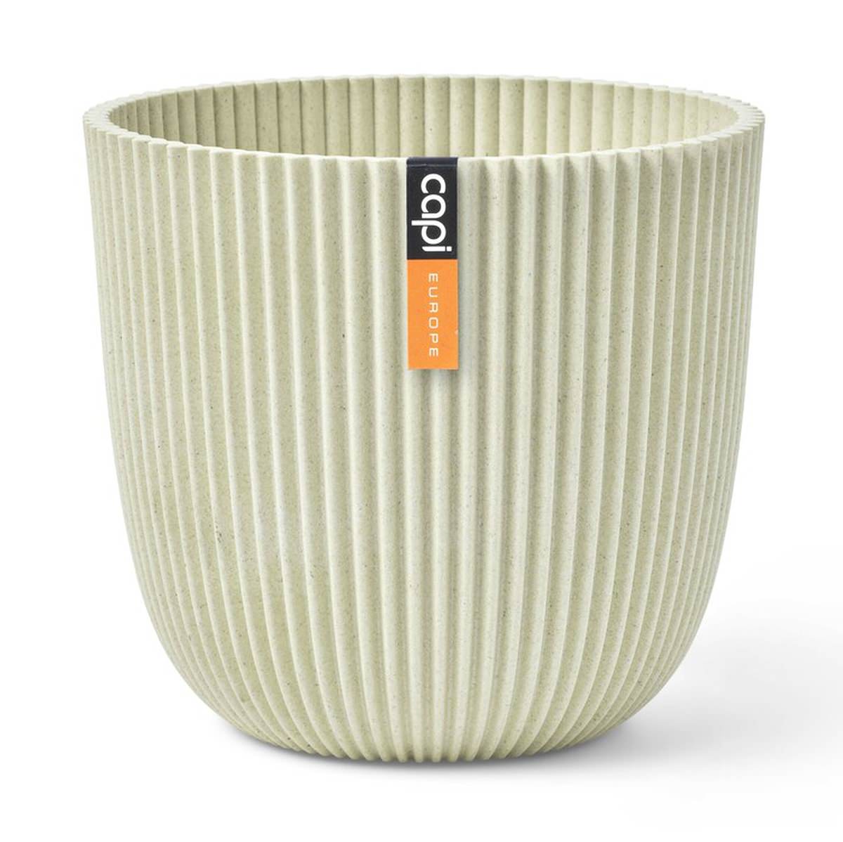 Capi Europe Übertopf Groove Kugel Beige Ø 28 Cm - Kunststoff