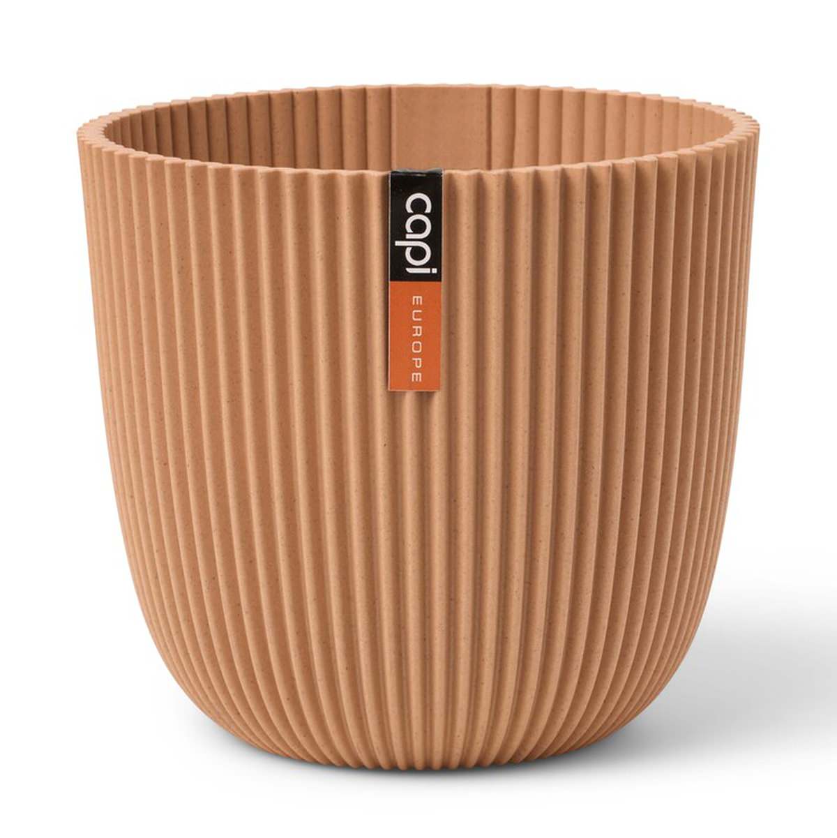Capi Europe Übertopf Groove Kugel Pfirschfarben Ø 28 Cm - Kunststoff
