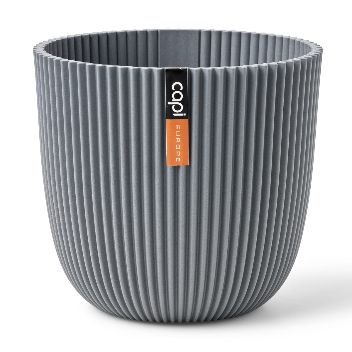 Capi Europe Übertopf Groove Kugel Grau Ø 13 Cm - Kunststoff