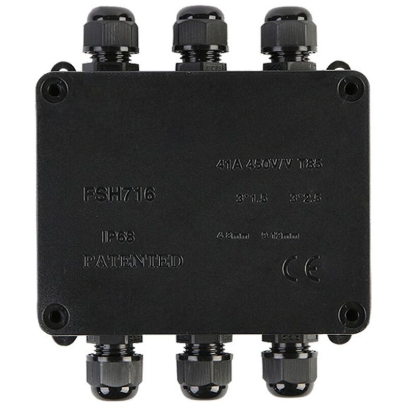 Ip68 Wasserdichte Anschlussdose, Wasserdichte Anschlussdose Für Den Außenbereich, 4-wege-kabelverbinderdose Für 9-12 Mm Kabel