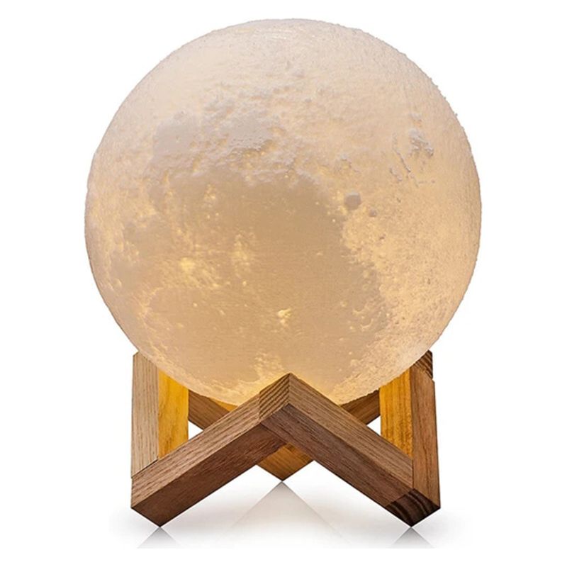 3d-mondlampe, Led-nachtlicht, Berührungsempfindliche Mondlampe Mit 3 Farben, 15 Cm Durchmesser