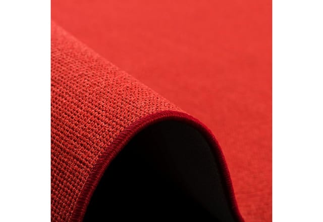 Snapstyle Sisal Natur Läufer Teppich Rot 100x100cm