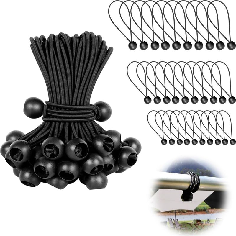 60 Stück Gummibänder Für Planen, Gummispanner Geeignet Für Banner, Planen, Kioske, Zelte Usw. Für Viele Anwendungen Im Freien.