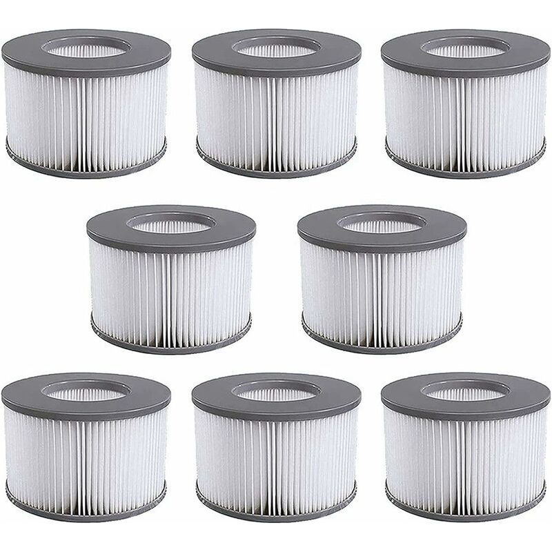 Ersatzfilterkartusche Für Mspa Whirlpoolfilter, Ersatzwasserfilter Für Whirlpools Und Spas, Für Aufblasbare Pools - Wasserfiltermodell (8 Stück)