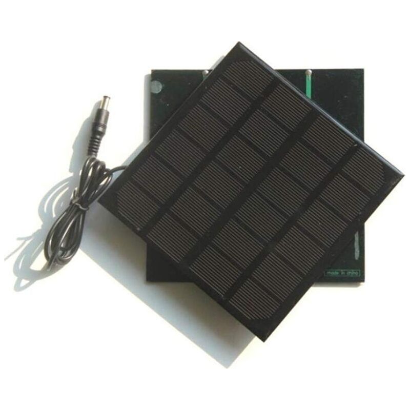 3-w-6-v-solarpanel – Monokristallines Silizium – Hohe Ladeeffizienz – Dc5521-anschluss – Abmessungen 14,5 X 14,5 Cm