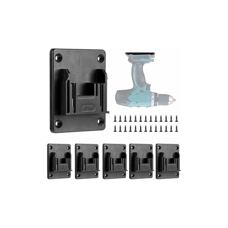 Wandhalterung Für Elektrowerkzeuge – 6-teilig, Kompatibel Mit Makita 18v Und Bosch 18v – Abs-kunststoff – Einfache Montage Mit Beiliegenden Schrauben