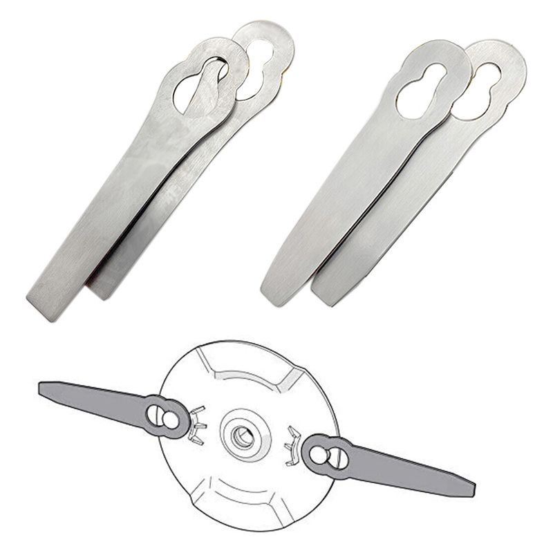 Akku-rasenmäher-metallmesser – 4 Ersatzmesser (85 Mm) – Effizientes Schneiden Von Garten Und Terrasse