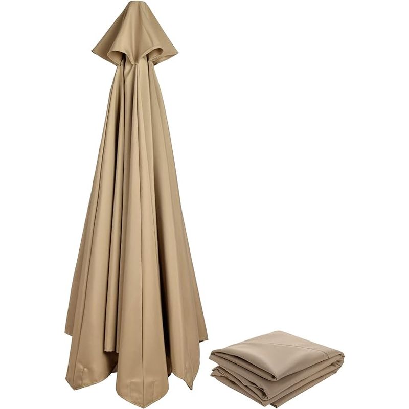 300 Cm Sonnenschirmbezug – Wasserdichter Und Uv-beständiger Ersatzstoff – Passend Für 6-streben-sonnenschirme – Farbe: Beige