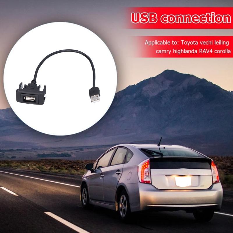 Kfz-usb-anschlussstecker, Flexibles Verlängerungskabel, Ladeadapter, Einbauadapter Für Armaturenbrett