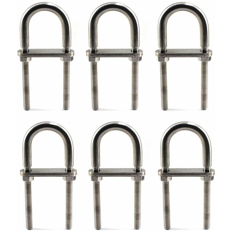 M6 X 90 Mm U-bügel Aus Edelstahl 304 – 6er-pack – Korrosionsbeständig Für Feuchte Umgebungen – M6x90