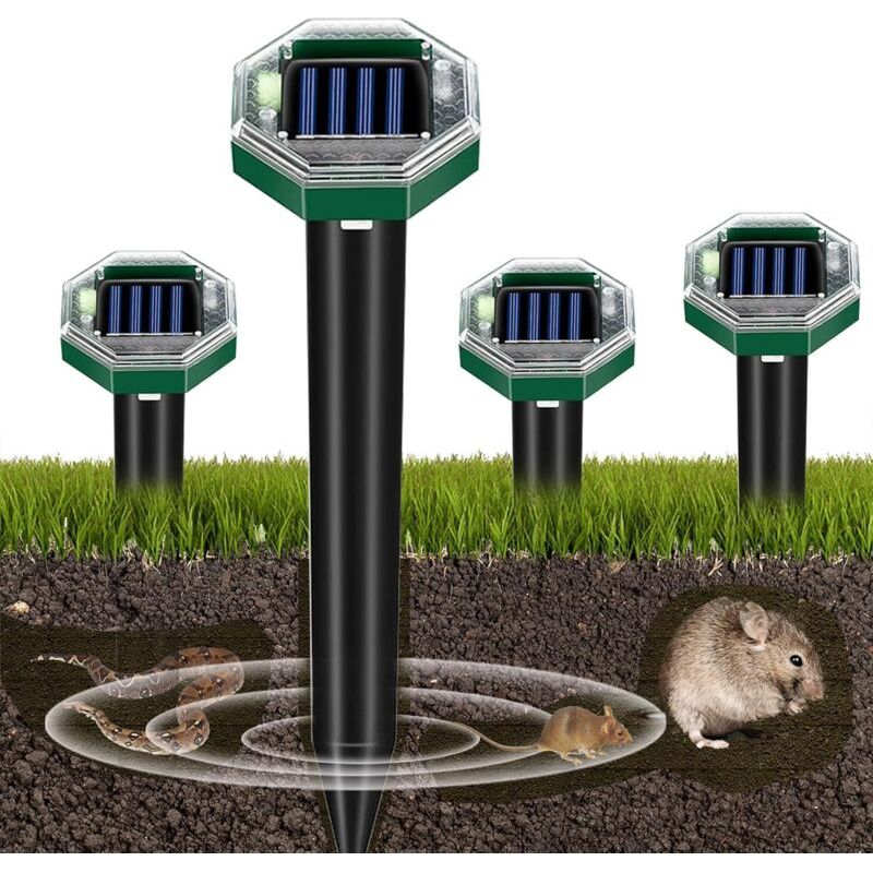 Ultraschall-katzen- Und Nagerabwehrgerät – 360°-reichweite Bis Zu 650 M² – Solaraufladbar – Wasserdicht Und Umweltfreundlich