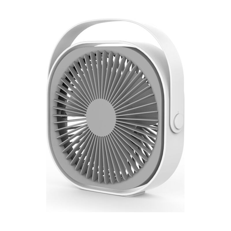 Stück Usb-ventilator, 200 X 220 X 66 Mm Tischventilator, Tragbarer, Leiser Und Wiederaufladbarer Ventilator, 360° Verstellbar, 3 Modi, Tischventilator Mit Griff Für Büro, Schlafzimmer Und Reisen