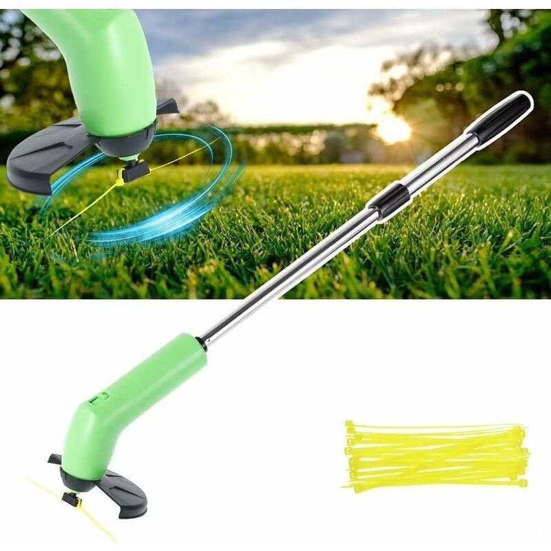 Leichter, Kabelloser Rasenmäher. Leistungsstarker Motor Für Kleine Gärten. Sauberer Und Leiser Schnitt. Ideal Für Enge Bereiche.