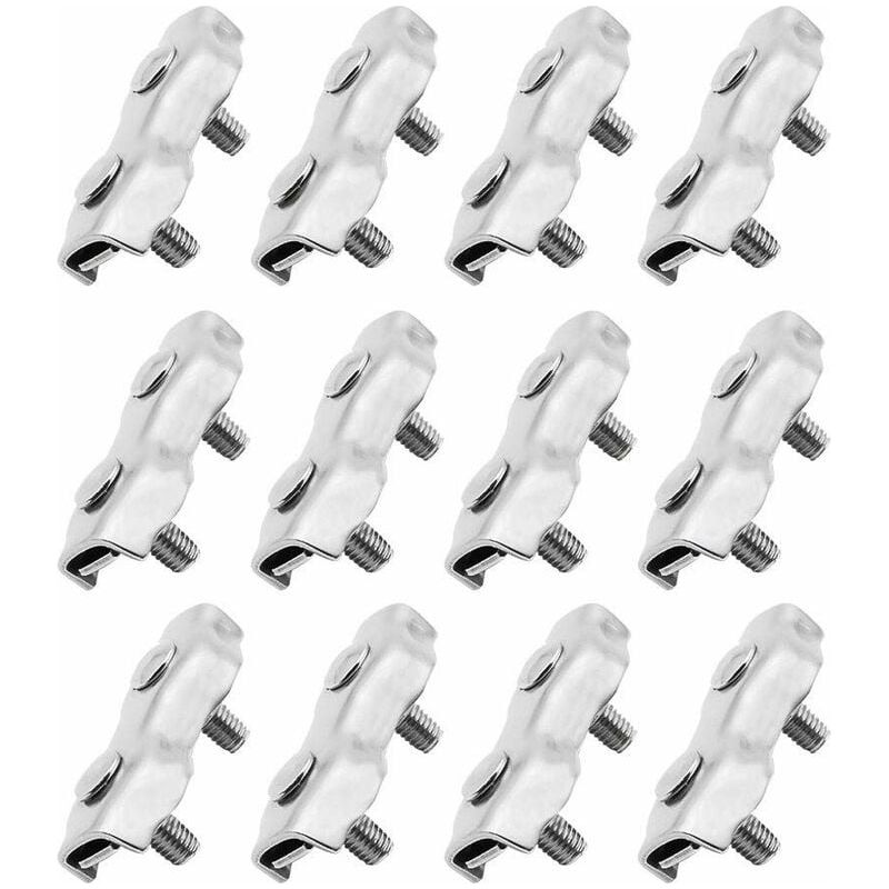 12 Stück M2 2mm Duplex-kabelklemmen Aus Edelstahl 304 Für 2mm Drahtseilkabel