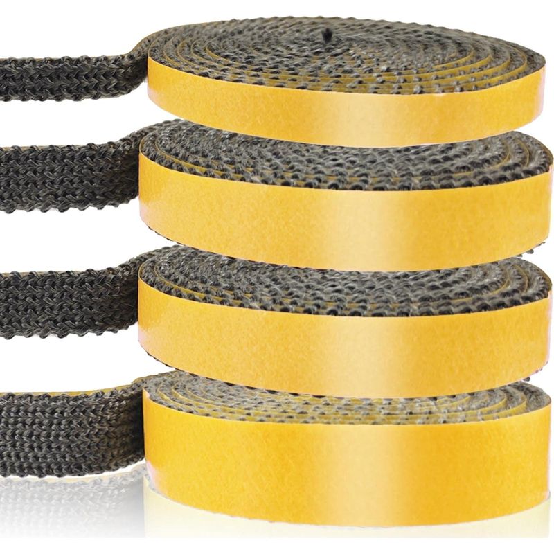 Hochtemperatur-selbstklebe-geflechtdichtung, 3 Mm Dick – 15 Mm Breit, 2,5 M Lang – Hitzebeständig Bis 600 °c Für Öfen Und Kamine – 3 Mm X 15 Mm²