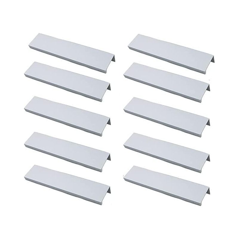Set Mit 10 Unsichtbaren Griffen Aus Aluminiumlegierung – 96 Mm Mittenabstand – Für Schränke, Schubladen Und Kommoden – Abmessungen: 120 X 32 X 18 Mm