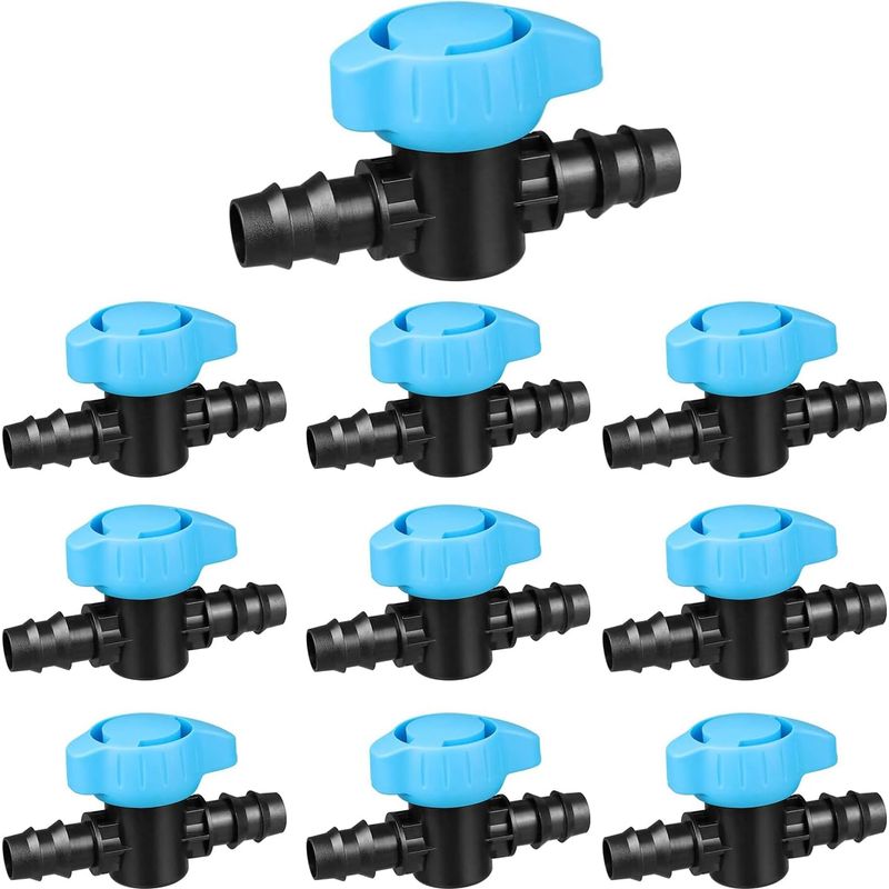 Packung Mit 50 Tropfbewässerungs-absperrventilen, Gerade 16-mm-tropfventile Für Gartenbepflanzung Und Hinteren Bewässerungsschlauchanschluss