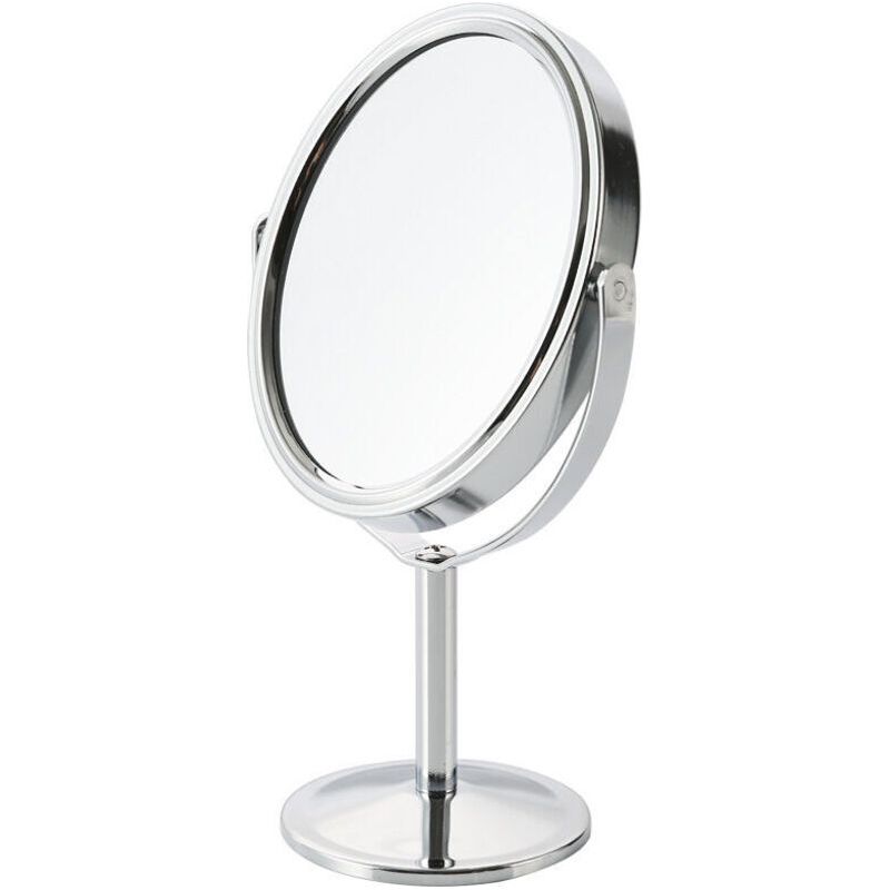 Schminkspiegel, Kosmetikspiegel, Tischspiegel Mit Vergrößerungsfach, Doppelseitig Und Um 360° Drehbar Für Make-up, Rasur, Gesichtspflege Im Salon Usw.