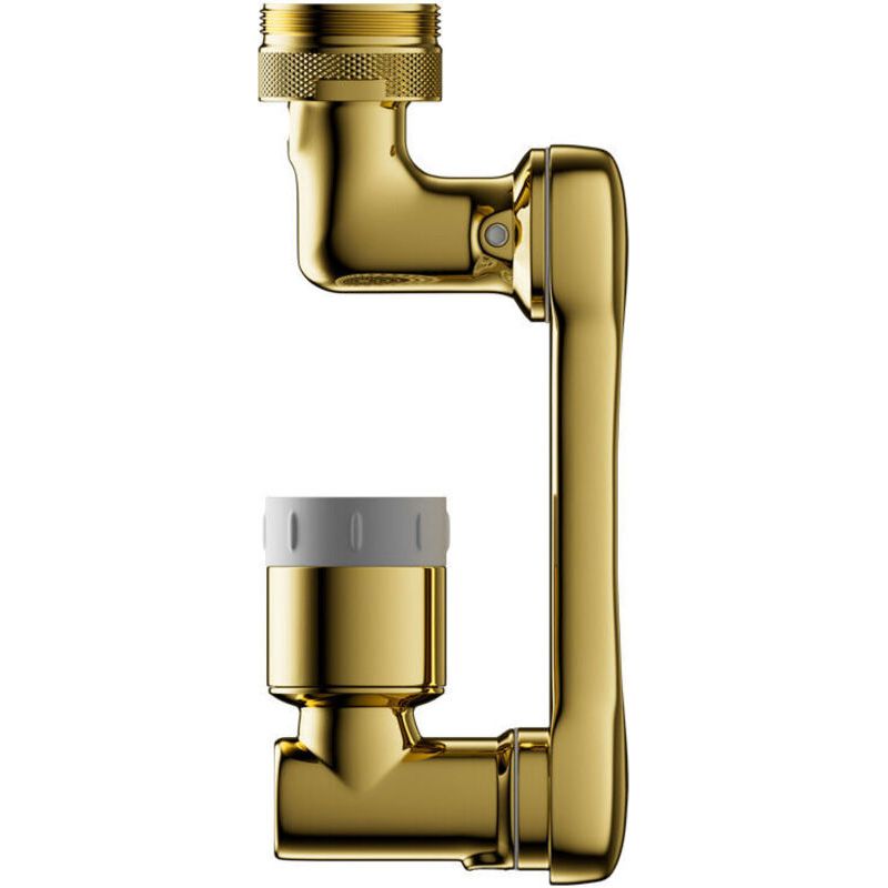 Wasserhahnverlängerung, 1080° Schwenkbarer Strahlregler Mit 2-düsen-mischbatterieauslauf, Universeller Strahlregler Für Küchen- Und Badezimmerarmaturen (gold)