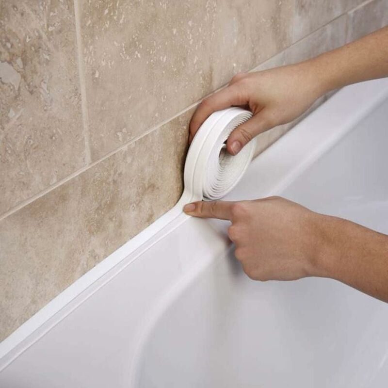 Selbstklebendes Pvc-dichtungsband – Breite 3,8 Cm – Länge 3,2 M – Für Badewannen- Und Waschbeckenfugen – Schimmelschutz
