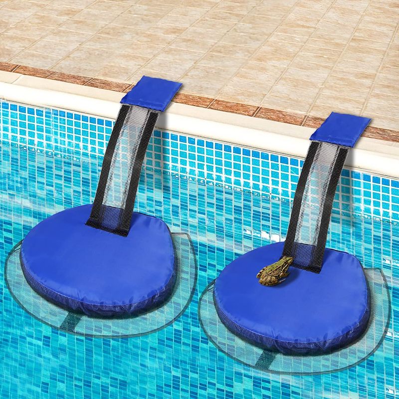 2er-set Rettungsrampen Für Haustiere Am Pool – Strapazierfähiges Oxford-gewebe – Schwimmfähig Für Sicheren Ausstieg – Einfache Montage