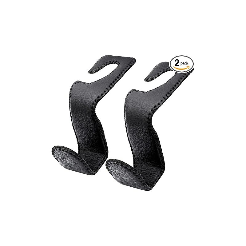 Autohaken Für Handtaschen Und Taschen, 2 Stück Autositzhaken Für Einkaufstaschen, Lederbezogener Metall-handtaschenhalter Fürs Auto