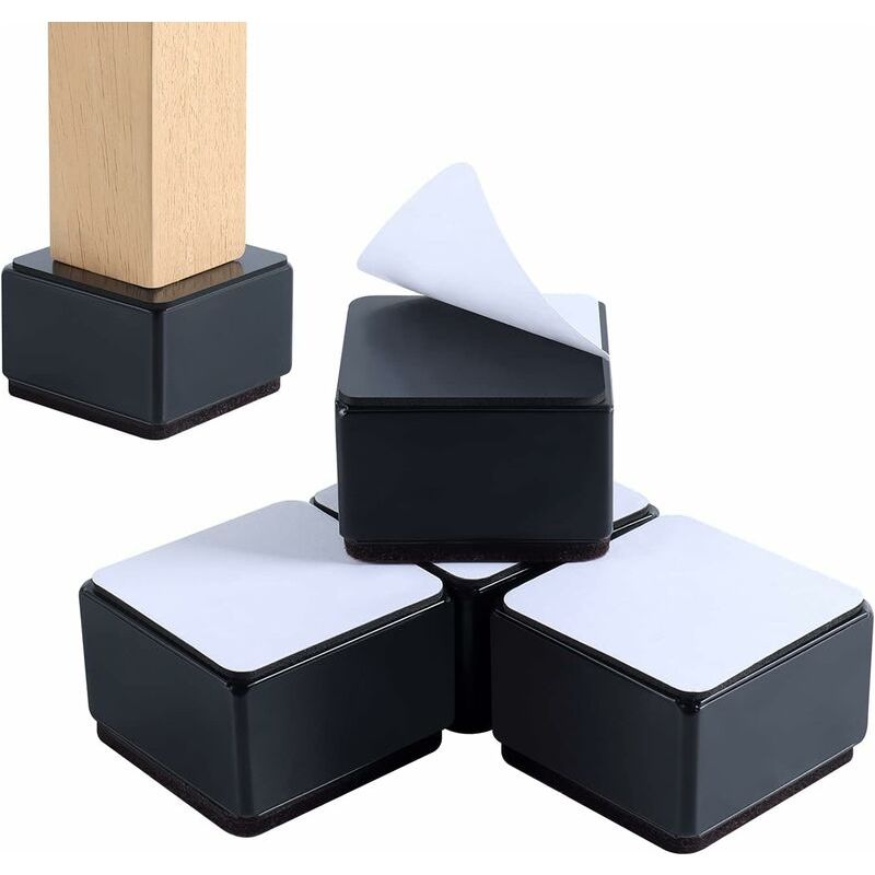 Bett- Und Möbelfüße Erhöhen Die Höhe Um 5 Cm, Massiver Stahl, Tragkraft Bis Zu 4.536 Kg, Tisch-, Stuhl- Oder Sofafüße, 4er-set (6x