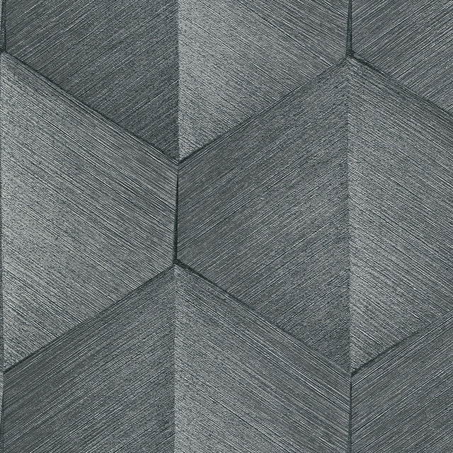 Bricoflor 3D Tapete Dunkelgrau Modern Ideal für Büro und Wohnzimmer Geometrische Vliestapete Dreidimensional mit Vinyl