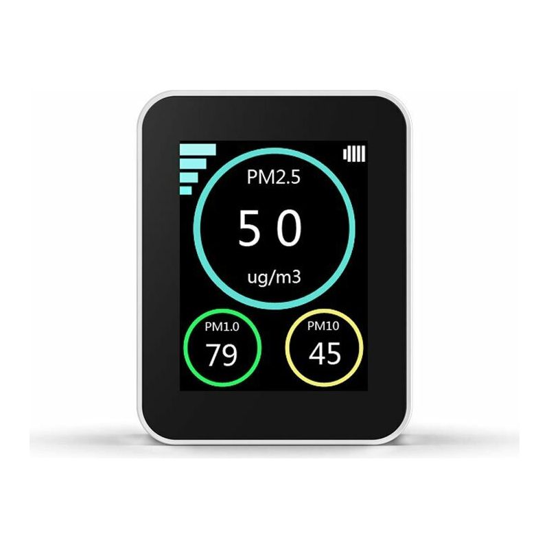 Luftqualitätsmessgerät Mit Tft-farbdisplay Für Pm2,5- Und Pm1,0-partikel, P10-smogmessgerät, Weiß