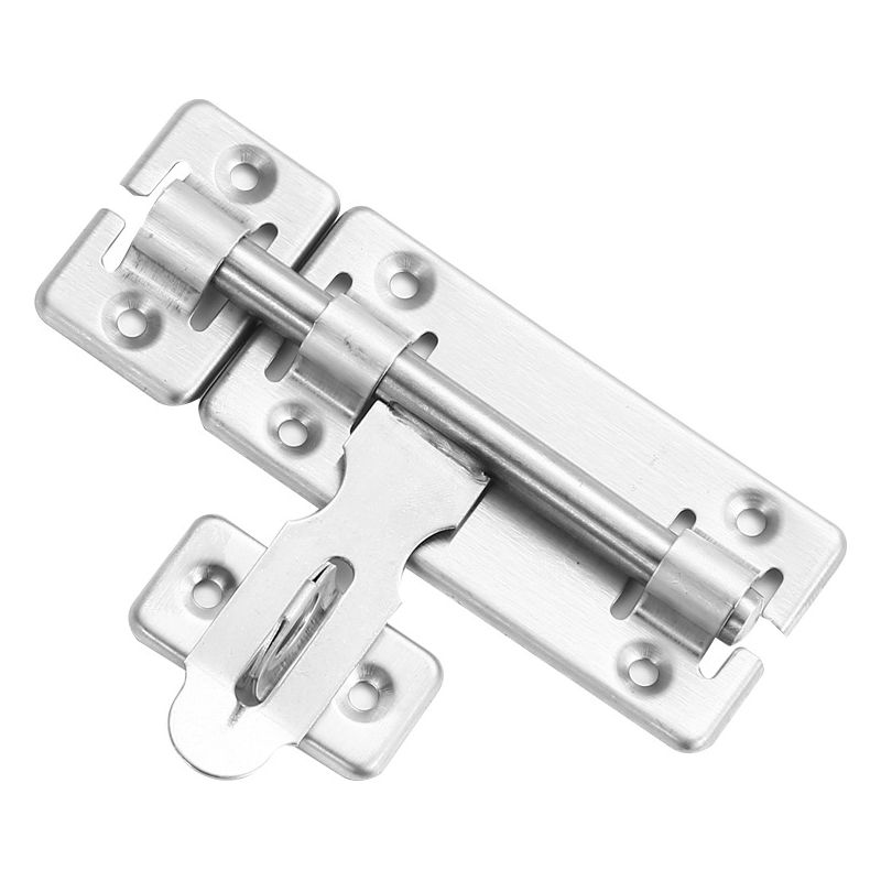 Stück Edelstahl-vorhängeschlösser Mit Riegel, Schiebetorriegel, Wc-/badezimmerschloss, Silber