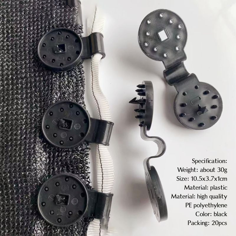 20-teiliges Spezialclip-set Mit Öse, Befestigungsclips Für Sichtschutz- Und Schattierungsnetze, Für Sichtschutznetze, Schattierungsnetze, Sichtschutznetze, Zaunschutznetze
