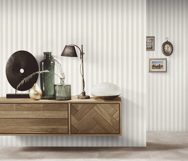 Bricoflor Beige Vliestapete Grafisch